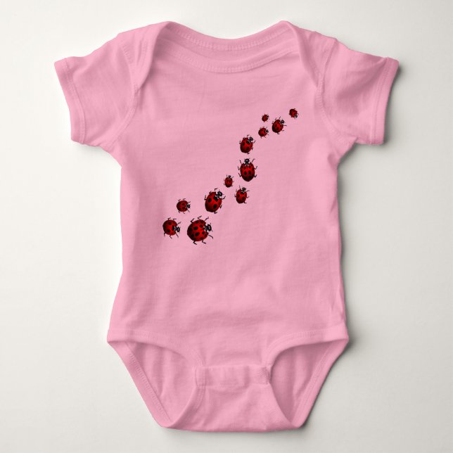 Body Para Bebé Bebé Ladybug Bodysuit Cute Ladybug Bebé Una pieza (Anverso)
