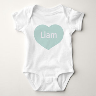 Body Para Bebé Bebé Liam Blanco azul-verde Corazón Traje para beb