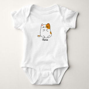 Body Para Bebé Bebé lindo gato Kawaii nombre personalizado