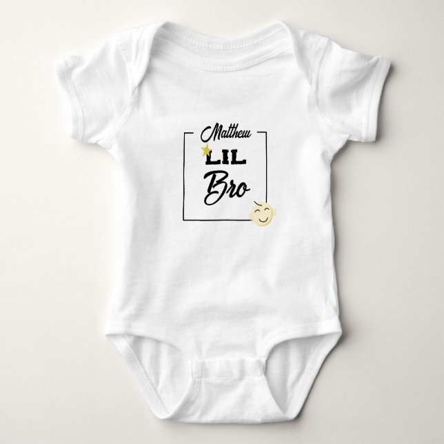 Body Para Bebé Bebé lindo personalizado hermanito (Anverso)