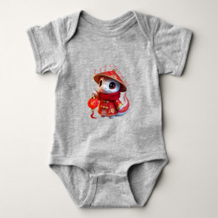Body Para Bebé Bebé lindo serpiente Año Nuevo chino 2025 bebé T