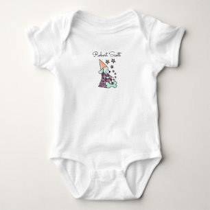 Body Para Bebé Bebé lindo Unisex Blue Elegny Perro Añadir nombre