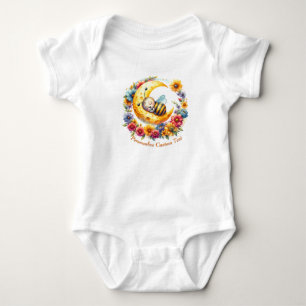 Body Para Bebé Bebé lindo y personalizado durmiendo en la luna