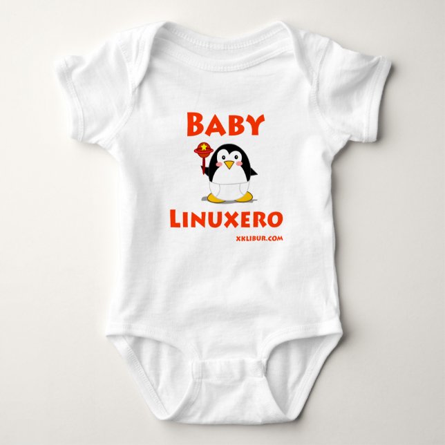 Body Para Bebé Bebé Linuxero (Anverso)