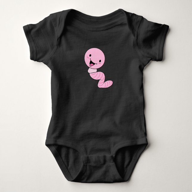 Body Para Bebé Bebé lombriz superior (Anverso)