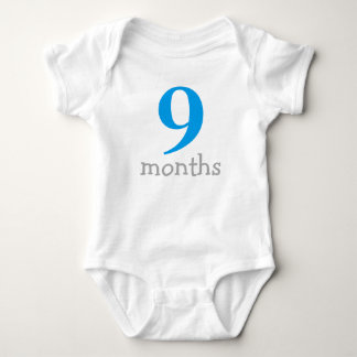 Body Para Bebé Bebé mensual azul personalizado