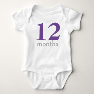 Body Para Bebé Bebé mensual púrpura personalizado