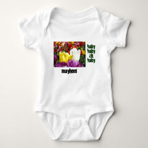 Body Para Bebé Bebé Mi Caos Trepadores Flores de Tulipán Humor Di