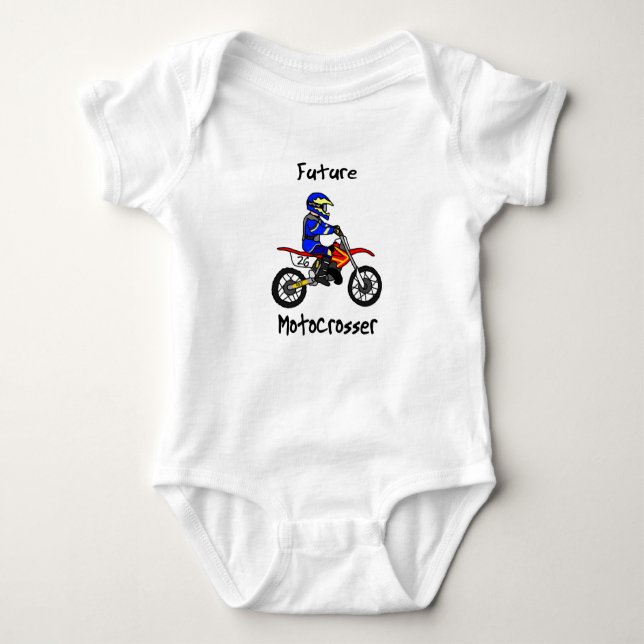 Body Para Bebé Bebé motocruzador futuro (niño) (Anverso)