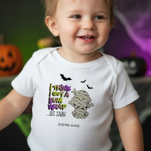Body Para Bebé Bebé Mummy Wrap de Halloween ID683