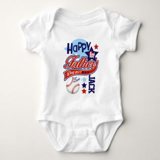 Body Para Bebé Bebé niño Feliz Primer Padres Día Camisas de Béisb