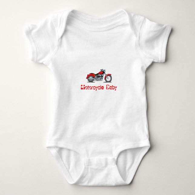 Body Para Bebé Bebé Onsie de la motocicleta (Anverso)