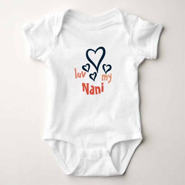 Body Para Bebé Bebé Onsie - Luv de Desi mi Nani 1 (Anverso)