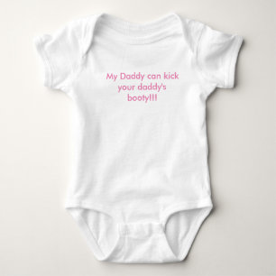 Body Para Bebé Bebé Onsie - mi papá puede golpear el botín de 