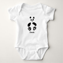 Bebé Panda Chica Camiseta Blanca Rosa Azul