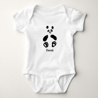 Body Para Bebé Bebé Panda Chica Camiseta Blanca Rosa Azul