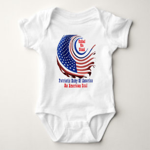 Body Para Bebé Bebé Patriótico de América Diseño Transparente