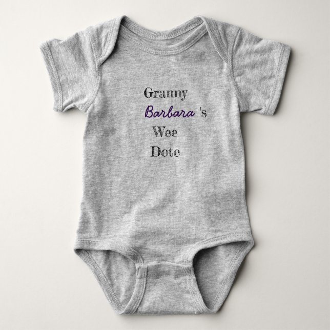 Body Para Bebé Bebé personalizado de la abuelita (Anverso)