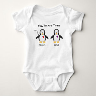 Body Para Bebé Bebé personalizado sí, somos pingüino de los