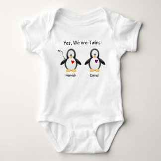 Body Para Bebé Bebé personalizado sí, somos pingüino de los
