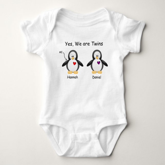 Body Para Bebé Bebé personalizado sí, somos pingüino de los (Anverso)