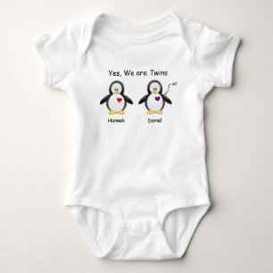 Body Para Bebé Bebé personalizado sí, somos pingüino de los