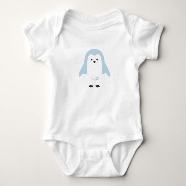 Body Para Bebé Bebé Pingüino Azul (Anverso)