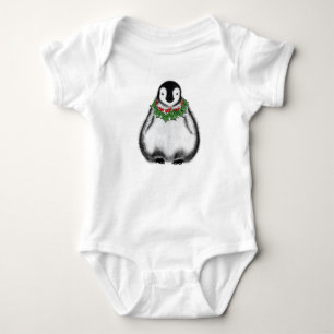 Body Para Bebé bebé pingüino de Navidad