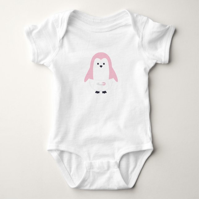 Body Para Bebé Bebé Pingüino Pingüino Creeper (Anverso)