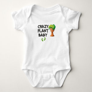 Body Para Bebé Bebé Planta Loco, Bebé Lindo Basado en Plantas 