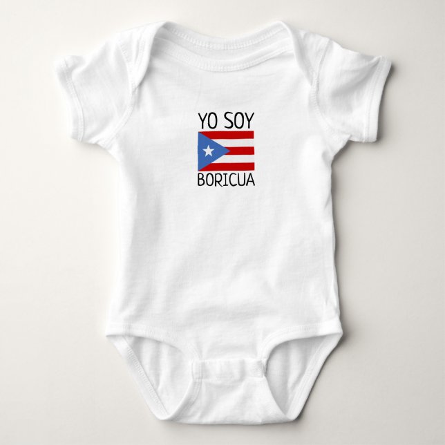 Body Para Bebé Bebé Puertorriqueño Yo Soy Boricua (Anverso)