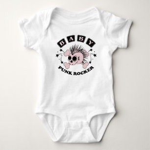 Body Para Bebé Bebé Punk Skull