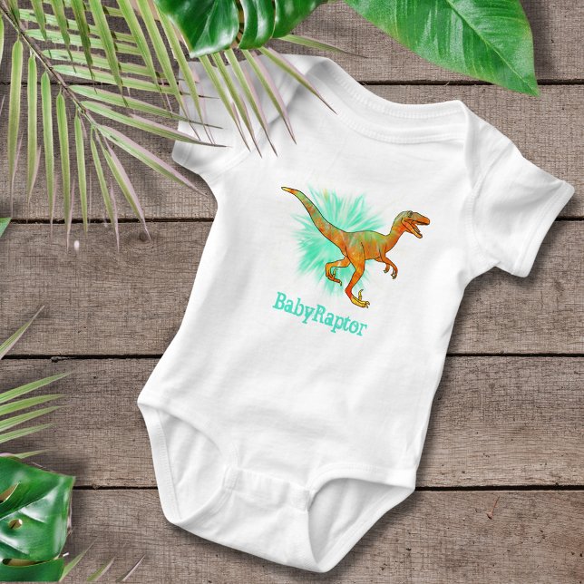 Body Para Bebé Bebé Raptor Velociraptor Dinosaur Divertido juego  (Dinosaur baby Raptor cute fun dino baby vest)