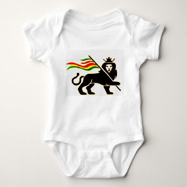 Body Para Bebé Bebé real del león de Rasta (Anverso)