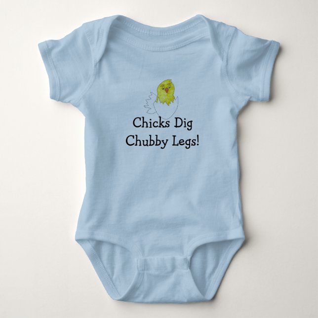 Body Para Bebé Bebé rechoncho Onsie de las piernas (Anverso)