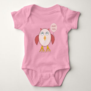 Body Para Bebé Bebé Rosa Cute Lechuza Personalizado Creeper