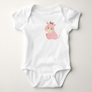 Body Para Bebé Bebé rosa Hippo
