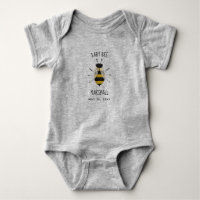 Bebé Rústico Bee Bebé Personalizado Bodysuit Ducha
