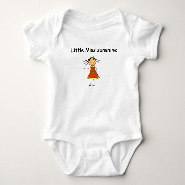 Body Para Bebé Bebé T-shirt “Little miss sunshine " (Anverso)