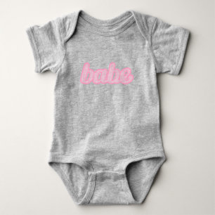 Body Para Bebé Bebe texto lindo gráfico de mezclilla rosa