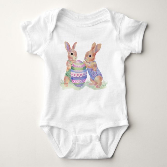Body Para Bebé Bebé traje bodysuit Egg Bunnies (Anverso)