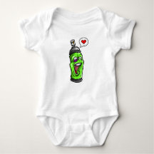 Bebé traje bodysuit Graffiti Love Spray Paint Can