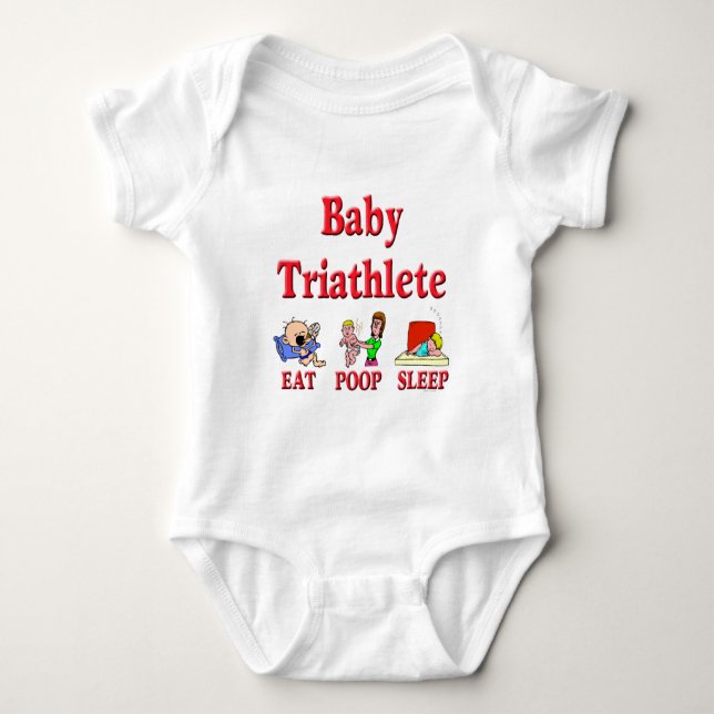 Body Para Bebé Bebé Triathlete (Anverso)