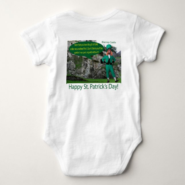 Body Para Bebé bebé una pieza. Feliz Día de San Patricio. (Reverso)
