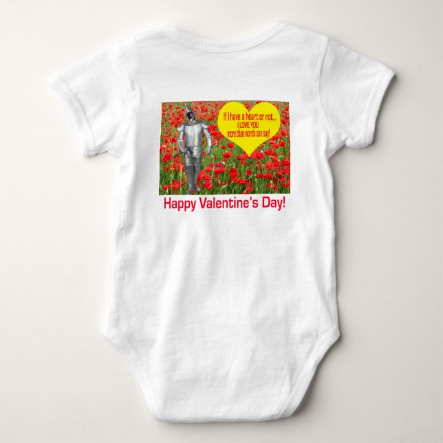 Body Para Bebé bebé una pieza. Feliz Día de San Valentín. laborat (Reverso)