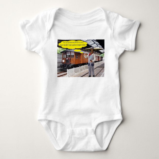 Body Para Bebé bebé una pieza. Feliz Día del Padre. Vaca/conducto (Anverso)