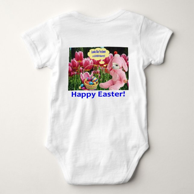 Body Para Bebé bebé una pieza. Feliz Pascua. (Reverso)