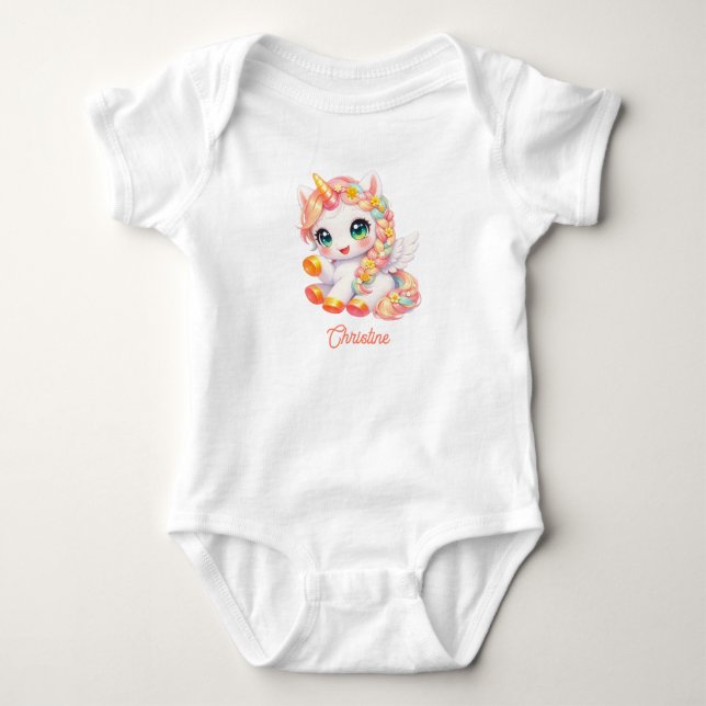 Body Para Bebé Bebé Unicornio Mágico (Anverso)