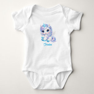 Body Para Bebé Bebé Unicornio Mágico Azul Pastel