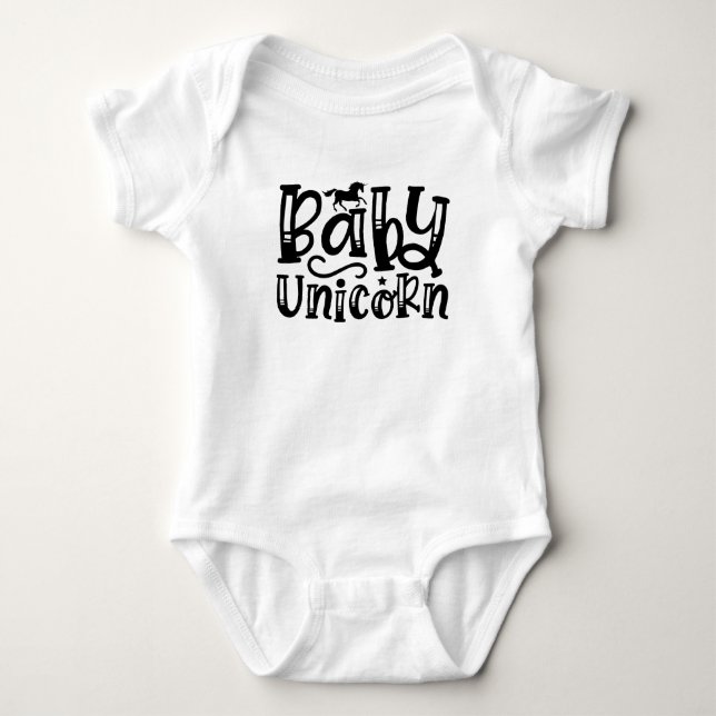 Body Para Bebé Bebé Unicornio Sin Género  (Anverso)